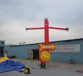 D2-46 นักเต้นอากาศโฆษณา Red Tube Inflatable สำหรับมนุษย์