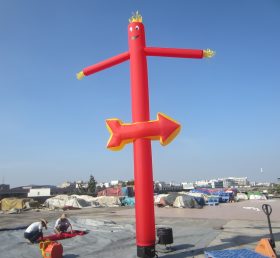 D2-36 นักเต้นอากาศโฆษณา Red Tube Inflatable สำหรับมนุษย์
