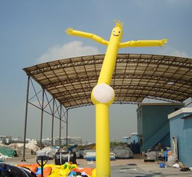 D2-51 นักเต้นอากาศทำให้พองสีเหลือง Tube โฆษณามนุษย์