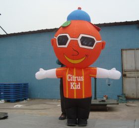 M1-269 การ์ตูนมือถือ Inflatable Man สีส้ม