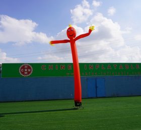 D2-62 นักเต้นอากาศโฆษณา Red Tube Inflatable สำหรับมนุษย์