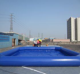 Pool1-557 สระว่ายน้ำทำให้พองสีน้ำเงินเข้มขนาดใหญ่