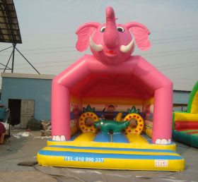 T2-2532 สีชมพูช้าง trampoline พอง