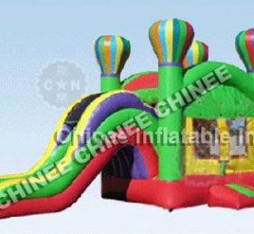 T5-169 บอลลูนที่มีสีสันสไลด์ทำให้พอง Combo Bouncing House