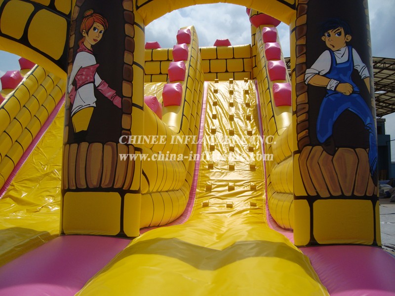 T8-279 Princess Inflatable Slides Castle Giant Slide