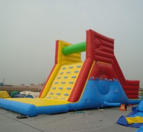 T8-560 ยักษ์ trampoline สไลด์แห้งทำให้พองสำหรับเด็กและผู้ใหญ่