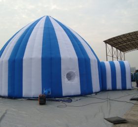 Tent1-30 เต็นท์พองสีฟ้าและสีขาว