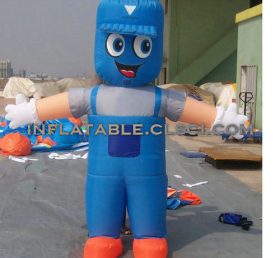 M1-303 การ์ตูนมือถือ Blue Man Inflatable