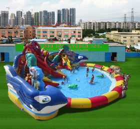 Pool2-727 สวน Inflatable สระว่ายน้ำธีม Ocean World