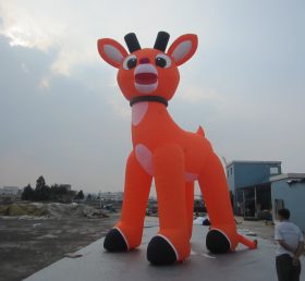 C1-180 คริสมาสต์ Inflatable ของเล่นสีส้มกวาง