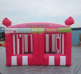 Tent1-533 เต็นท์พองสีแดงสำหรับบ้านเช่าปาร์ตี้