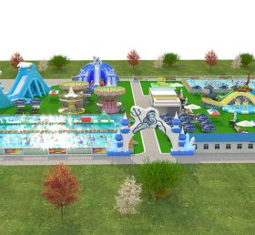 IS11-4016 สวนสนุกที่ใหญ่ที่สุดในสวนสนุกสนามเด็กเล่นกลางแจ้ง