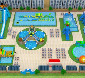 IS11-4020 สนามเด็กเล่นกลางแจ้งสำหรับสวนสนุก Inflatable Zone