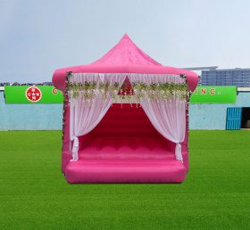T2-3546 ปราสาท Inflatable สีชมพูสำหรับงานแต่งงาน