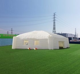 Tent1-4463 จัมโบ้สีขาวหกเหลี่ยมพอง Yurt สำหรับกีฬาและงานปาร์ตี้