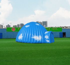 Tent1-4687 Blue Sky Cloud พิมพ์กระท่อมน้ำแข็งที่กำหนดเอง