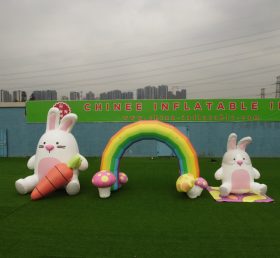 Arch2-402 Rainbow Rabbit Arch ตกแต่งพองสำหรับเทศกาลอีสเตอร์